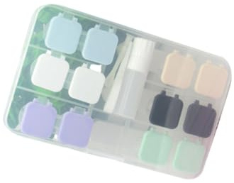BELLIFFY Étui pour Lentilles de Contact 6 Pièces, Boîte Compacte à Rabat, Matériau Solide, Mixte Couleurs, Accessoire de Voyage Pratique pour Porter et Protéger Vos Lentilles au Quotidien