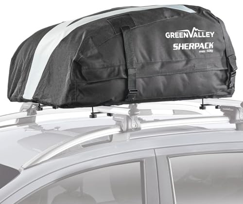 Sherpack Auto Dachbox faltbar - hochstabile Dachtasche - Dachkoffer wasserabweisend 270 Liter - Dachträger Tasche - Softbox mit Aufbewahrungstasche - verstärkte Riemen