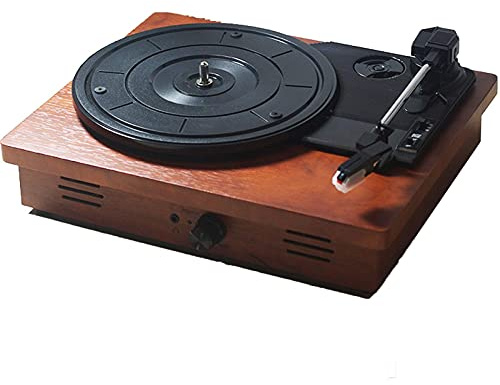 CLSDRZC Giradischi fonografico Vintage Bl a 3 velocità Giradischi Portatile per Valigia con Altoparlanti Stereo integrati, Suono Audio Giradischi Adatto per Soggiorno, Camera da Letto, ECC.