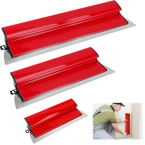 Kit 3 Spatules à Enduit – Lames Acier Inoxydable 25 cm, 40 cm, 80 cm