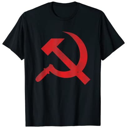 CCCP Hammer Sichel USSR Soviet Retro Vintage Distressed T-Shirt