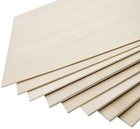 TEN-HIGH 1.5cm Sperrholzplatte, 5 Stück 600 x 450 mm Laserschnitt für Laubsäge und Bastelarbeit, kreativ Hobby, CNC Router, Durchbrochenes