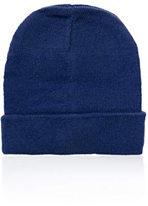 makio Vinter Man Kvinna. Mössor Löpning Sport Varm Mjuk Med Twill och Dubbel Täckning, Marinblå, 56
