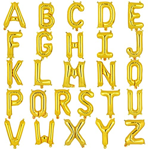 16 Zoll Klein Luftballon Buchstaben O Gold Ballons Small Mylar Alphabet Folienballon Jubiläum Hochzeit Geburtstag Party Dekoration 40 CM (Gold O)