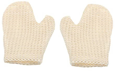 MAGICLULU 6 Stk Badehandschuhe Aus Sisal Peeling-badetuch Fäustlinge Badehandtücher Babyhandschuhe Haartuch Peeling-badehandschuh Badetücher Badwäscher Putztuch Fräulein Gefrostet Weiß