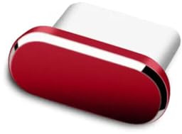 USB-C Port Metal Charging Dock Anti Dust Protection Cover Plug Cap USB TYPE-C, Compatible with iPhone 17 | 16 | 15 | Pro | Plus | Pro Max (Red)