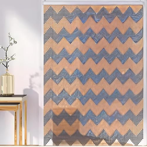 Eiauiuo Acryl Perlenvorhang für Türen und Fenster Hochwertige Fadenvorhang Raumteiler Vorhang Wohnzimmer Schlafzimmer Küche Dekorativer Türvorhang(Wellen,100x230cm(100 Stränge))