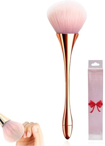 Cepillo de Limpieza de Uñas, Cepillo para Limpieza de uñas,para maquillaje diario,Cepillo Suave Polvo de Uñas,Herramientas de Manicura de Mango Largo