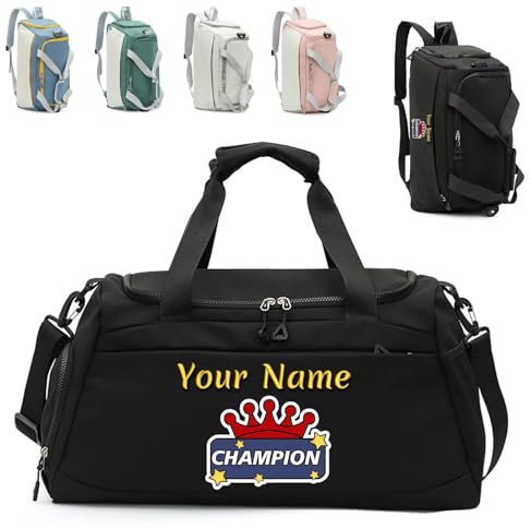 Personalisierte Namen Sporttasche,Personalisierbarer gemusterter Seesack,Multifunktionale Sporttasche,Kann auf Einer Schulter/Zwei Schultern/in der Hand/am Körper getragen Werden,Herren-Turnbeutel