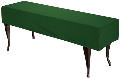sourcing map Funda de cojín de banco de jacquard elástica a cuadros para banco de comedor, antipolvo y lavable, funda protectora para dormitorio, sala de estar, cocina, color verde oliva