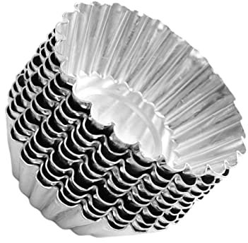OFFSCH 40pezzi Stampo Per Crostate Uova Metallo Antiaderente Mould Per Muffin e Dessert Dimensioni Strumento Per Cucina Per Torte e Biscotti