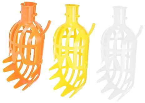 Yardwe 2sets Aerial Fruit Picker Vegetable Rack Fruit Harvester Baskets Berry Picker Fruit Grabber Picking Pole Mango Picker Basket Collector Picks Picking Pad Nut Gatherer Pp 3pcs*2