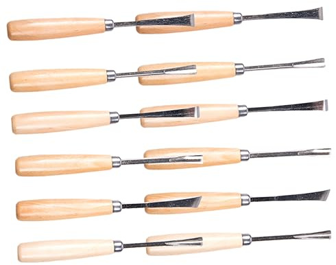 Gadpiparty Set Scalpelli per Intaglio del Legno 12 Pezzi Professionali per Artigiani e Principianti Strumenti per Scultura in Legno e Pelle Adatti per Progetti Falegnameria