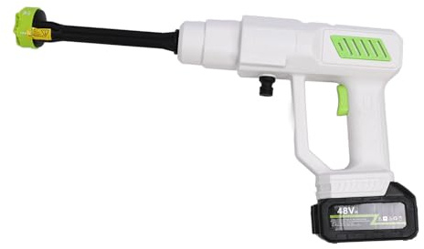 MasYosh Idropulitrice Ad Alta Pressione Senza Fili, Alimentata a Batteria da 48 V con capacità di 24.000 MAh, Pressione Dell'acqua Regolabile da 9 a 30 Bar, Ugello 6 in 1 per la Pulizia di (Spina