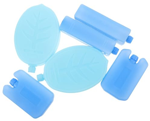 MUSISALY 6Pcs Ice Packs for Cooler Bags – Reusable Freezer Blocks for Small Cool Bags and Air Coolers – Portable Cold Packs for Food Shipping and Lunch Boxes