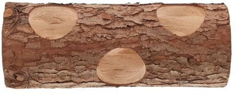 Garneck Túnel de Madera Natural para Hámster y Pequeños Animales, Refugio Seguro y Juego Interactivo, Tamaño Pequeño, Accesorio para Jaulas y Escondite para Conejillos de Indias