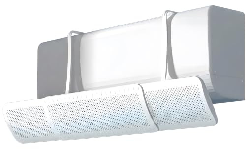 Deflector para aire acondicionado universal ajustable (56-90 cm), cortavientos para aire acondicionado anticondensación con ajuste de 180°, instalación fácil sin agujeros, para invierno y verano, casa