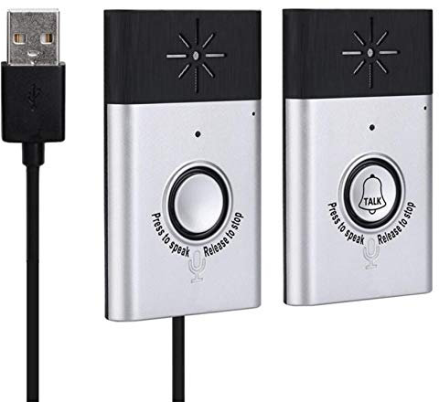 Wireless Intercom Doorbell - BW Wireless Voice Doorbell and Wireless Chime Doorbell Support Two-Way Voice Intercom Operating at Over 200m for Home and Office - Silver