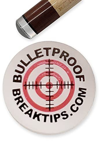 Bulletproof Break Tips - Polymer Break & Jump Tip | Professionelle Pool-Queue-Spitzen & Pool-Stick-Zubehör | Billardzubehör für Erwachsene & Poolspieler | Kommt mit Patch & Aufkleber! 15 mm, 1 Stück