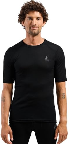 Odlo ACTIVE WARM_159112, Maglietta termica a maniche corte Uomo, Nero, XL