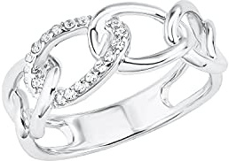s.Oliver Ring 925 Sterling Silber Damen Ringe, mit Zirkonia synth., Silber, Kommt in Schmuck Geschenk Box, 2028507