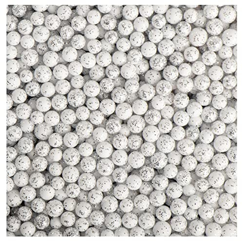 com-four® Weihnachtsdeko, wunderschöner Kunstschnee für Weihnachten | Schneeball als Verzierung für Tisch - Tür und Fenster