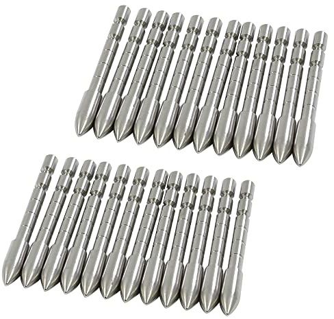 BICASTER Punte da tiro ID 4,2 mm per Punte di Freccia da incollare - 24 Pezzi (100grains)