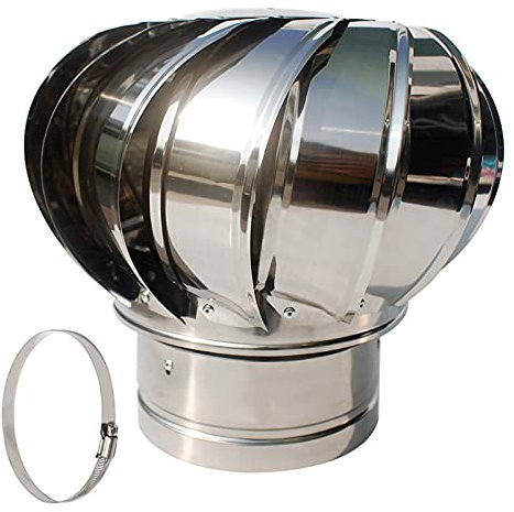 LIGUOYI Edelstahl Kaminhaube Schornsteinabdeckung Null Verbrauch Automatisch Durch Wind/Luftstrom Drehen 110 Mm Bis 400 Mm Regenhut Dachhaube Stumm Kaminaufsatz Regendicht (Size : 160mm)