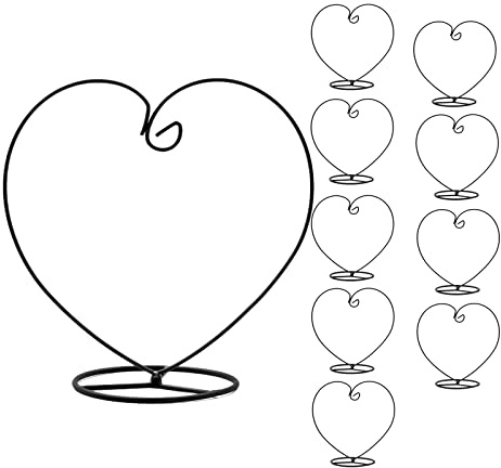 Eidoct Ornament Display Stand, Heart Shaped Iron Hanging Stand Rack | Holder for Home Wedding Decoration, Hanging Glass Globe and Witch Ball(Without Glass Bottle)