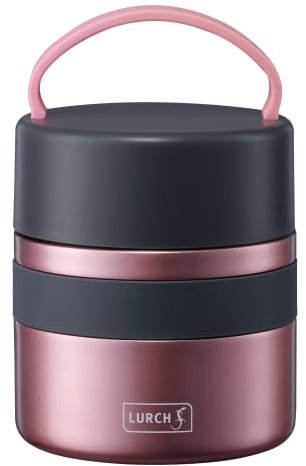 LURCH 240845 Iso-Pot 2.0 Thermo-Speisebehälter für heiße und kalte Speisen aus doppelwandigem Edelstahl 500ml rosegold