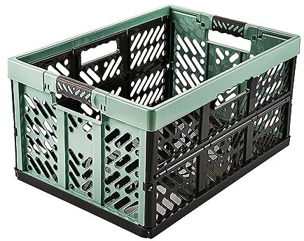 keeeper Robusto Contenitore Pieghevole con Manici Soft-Touch, 54 x 37 x 28 cm, 45 L, Ben, Nordic Green (Verde)