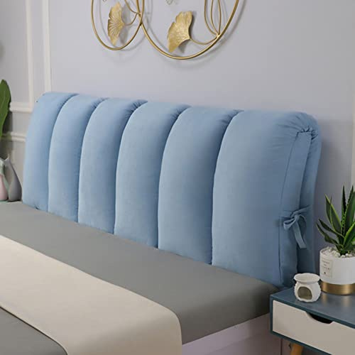 ZCXRYFL Testata Letto Cuscini Matrimoniale Copri Testiera da Letto Velluto Imbottito Anticollisione Protezione Fodera Legno/Ferro/Pelle Copertura Testiera Letto Decorazione(Size:180x60cm,Color:Blu)