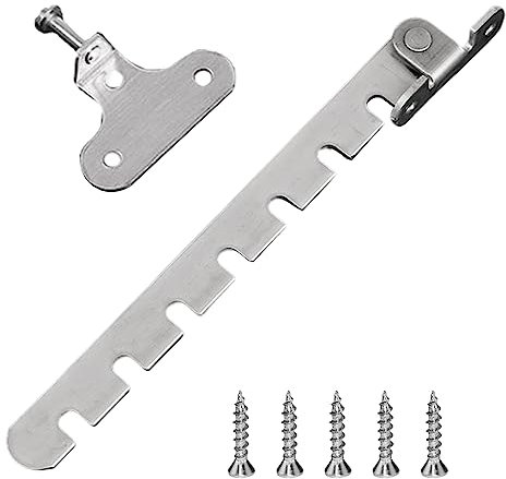 Jortmrd Entrebailleur Fenetre Sans Perçage 7 Trous Bloque Protection Fenetre Enfant Quincaillerie de Fenêtres Battant Entrebâilleur Verrou de Sécurité avec Vis, pour Régler l'ouverture de la Fenêtre
