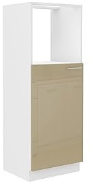 Küchen Midi Hochschrank 60 Lara Cappuccino Hochglanz Küchenzeile Küchenblock