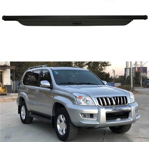 GAMIRA Voiture Étagère Coffre Arrière Rétractable, pour Toyota Land Cruiser Prado LC120 FJ120 120 Cache Bagages Housse Colis Cargo Rideau Bouclier SéCurité,B
