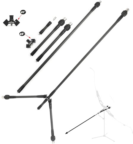 Surwolf Bågskytte kolbåge stabilisatorstång system 50 cm och 70 cm balanseringsbar stabilisator för konkurrenskraftiga Recurve Compoundbåge (svart set1, V-bar 40°)