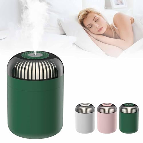 Humidificador Dreamzy, Humidificadores Dreamzy para el dormitorio, Humidificadores de aire para el dormitorio, Para el hogar y las plantas, Humidificadores para bebés (Verde)