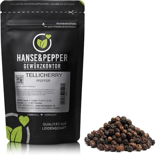 500g Tellicherry Pfeffer ganze Körner edler Tellicherrypfeffer ganz edler Pfeffer aromatisch