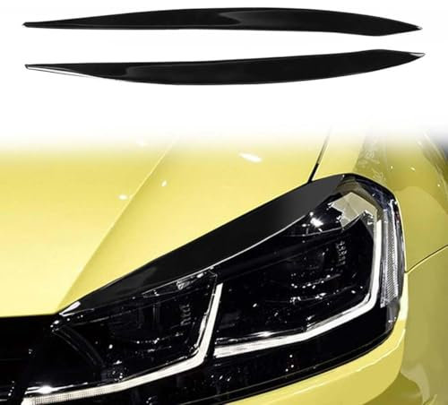 ROCILA Frontscheinwerfer-Augenbrauenblende, Frontscheinwerfer-Augenbrauenabdeckung, Ersatz der Außenverkleidung des Autos, für VW Golf 7 MK7.5 2013-2018