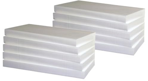 Basi RETTANGOLARI in polistirolo (box 10 pezzi) Misure 20x30xH5 Cm - Ideali per cake design, creazioni artigianali, basi torta. Kit da 10 pezzi per pasticcerie, bar, negozi, fiorai, cartolerie