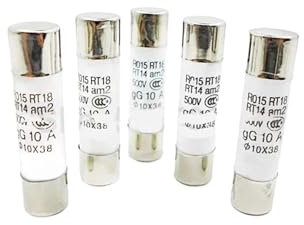AIRUIXI Keramik-Sicherung 5 Stücke 10 * 38 MM Keramiksicherung 380 V 0,5A 1A 2A 3A 4A 5A 6A 8A 10A 16A 20A 25A 32A 40A RO15 RT18 Keramiksicherung 10x38mm 380 V(3A)