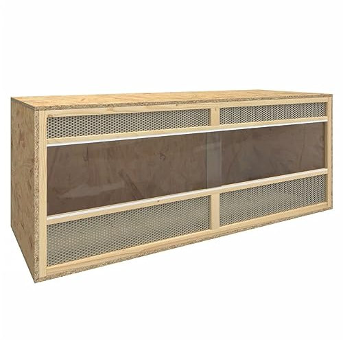 Terrarium, Holzterrarium für Reptilien & Amphibien, 120x50x50 cm