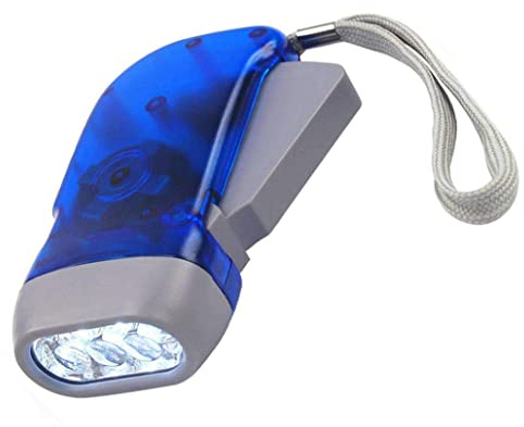 Grtheenumb Appuyez à la main lampe de poche LED TORCH LED UP UP Dynamo Manuel Générateur Crank Power Camping Lamping, Torche appuyée à la main