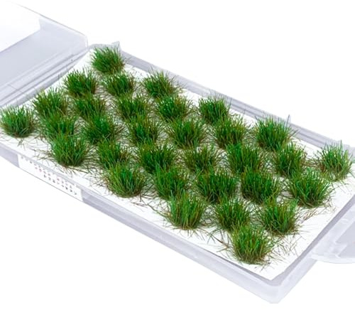Taiyyi Lot de 32 Tapis d'herbe statiques - Décoration Miniature - Modélisme - Pelouse Statique - pour Diorama - Miniature (Printemps, été, Automne, Hiver) (été)