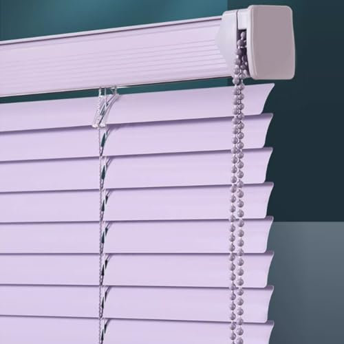 Aluminium-Jalousien, 25 mm, Lamellen, Verdunkelung, Fensterrollos für Zuhause, Büro, Anti-UV-Licht-Anpassung, 140 cm x 250 cm, Violett