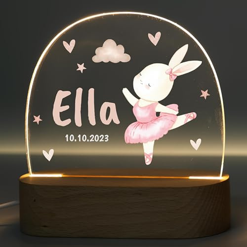 MINIHELDEN - Nachtlicht Baby mit sanftem Licht für Schlafzimmer – Personalisierte Geschenke für Kinder mit Namen – Dimmbares Nachtlicht Kinder – Baby Geschenk zur Geburt – Stilllicht mit USB-Kabel