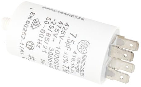 sparefixd Condensateur moteur pour sèche-linge Candy 7,5 UF Microfarad