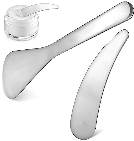 FRCOLOR 2pezzi Spatola Per Della Inossidabile Per Applicare e Lozione Per Skincare e Make-up
