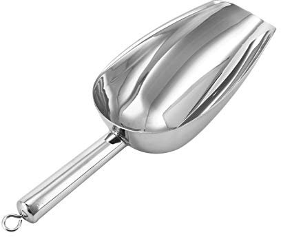 ZGFHLI Pelle en Acier Inoxydable De Haute Qualité, comme Cuillère À Crème Glacée Pelle À Farine Pelle d'alimentation Pelle À Thé Sac De Pelle De Poids Pelle De Remplissage Pelle,Argent