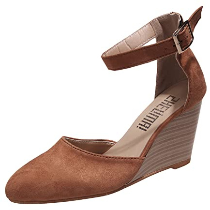Sandali Donna Con Zeppa Tacco Alto Comodi Eleganti Chiuse Sandali Estivi Plateau Fascia Regolabile Caviglia Sandalo Espadrillas Con Tacco Alto Piattaforma Nuovi Pantofole Estive Scarpe Leggere Moda